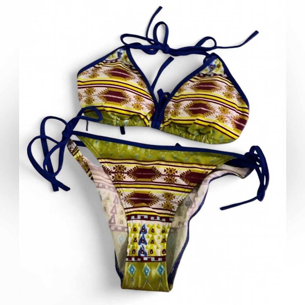 NWT Choice by Bluewave Women's Geometric Tribal Print Bikini Set Two Piece Swim